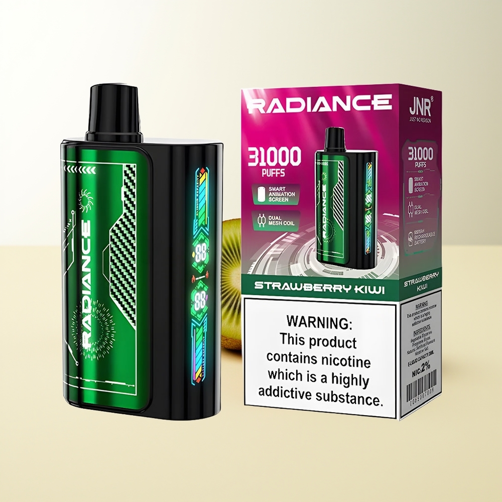 Serbia Wholesale JNR Radiance 31000 Pufova Jagoda Kivi 28ml Dual Mesh Coil 950 mAh Battery Type-C 2% Nikotina
