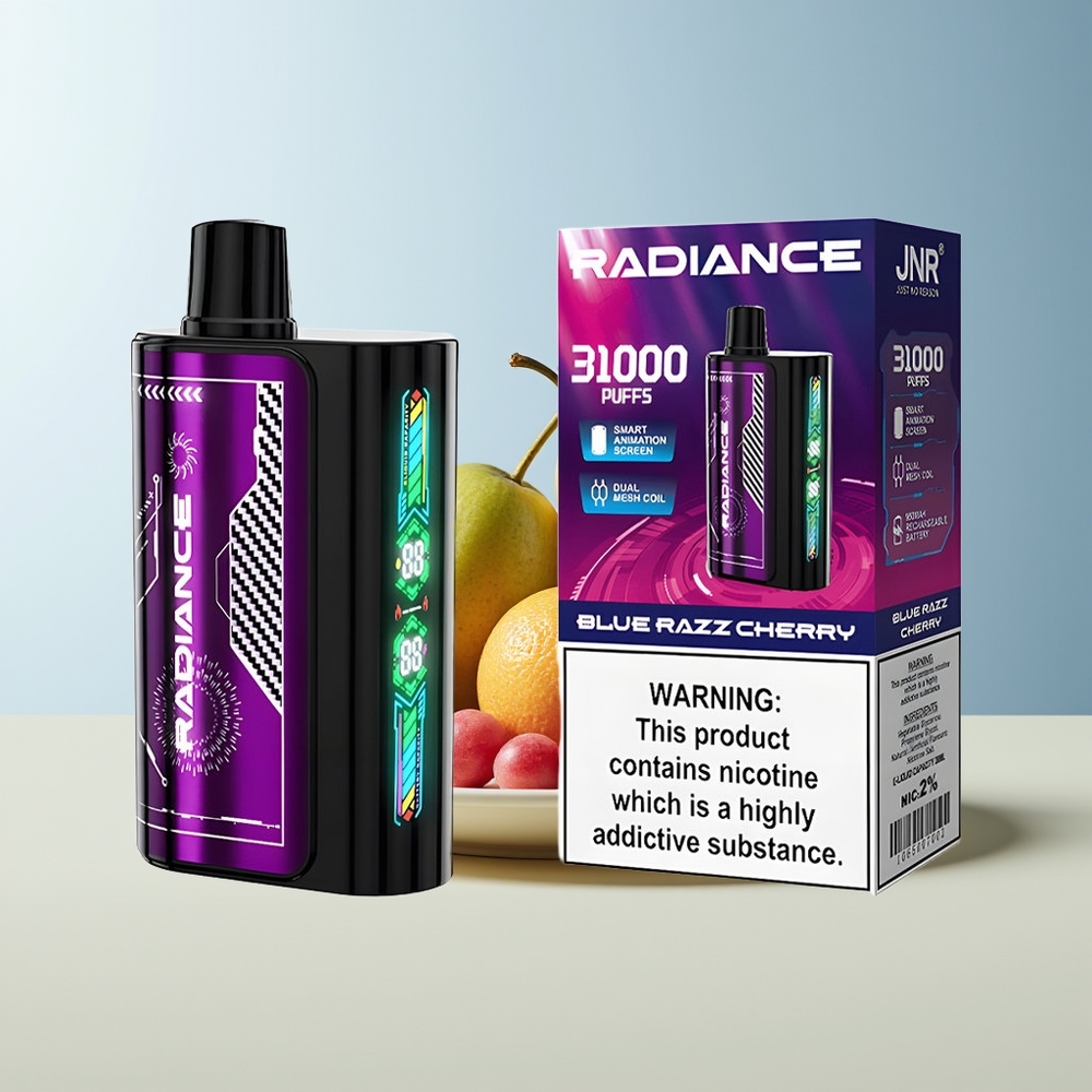 Serbia Wholesale JNR Radiance 31000 Pufova Plava Malina Trešnja Dual Mesh Coil Type-C 2% Nikotina