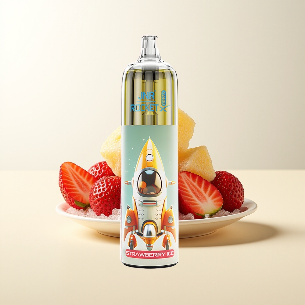 Serbia Wholesale JNR Rocket-X 12400 Puffs Jagoda Led RGB Lights Adjustable Airflow 1.2ohm Mesh Coil 850mAh Battery 25ml e-Liquid