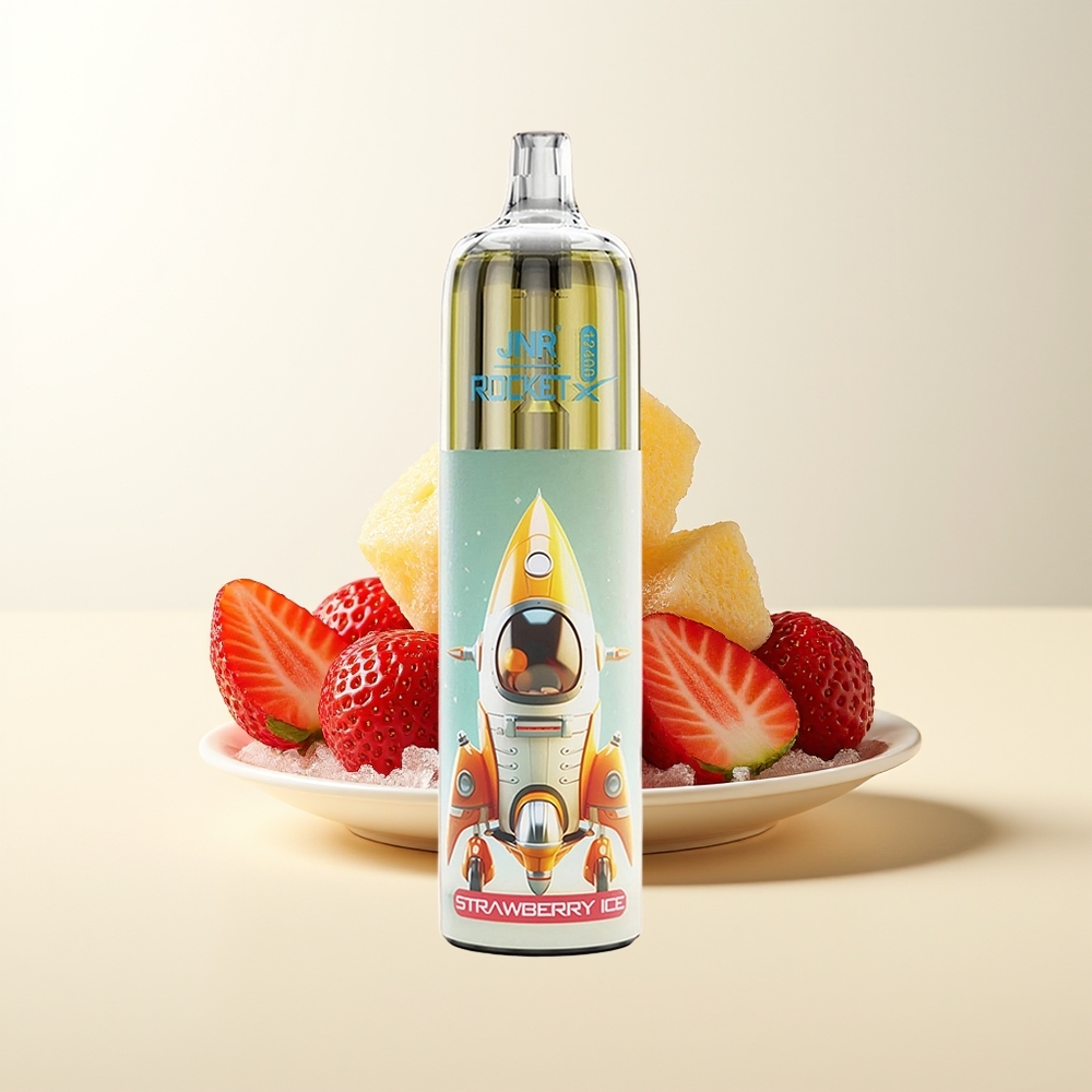 Serbia Wholesale JNR Rocket-X 12400 Puffs Jagoda Led RGB Lights Adjustable Airflow 1.2ohm Mesh Coil 850mAh Battery 25ml e-Liquid