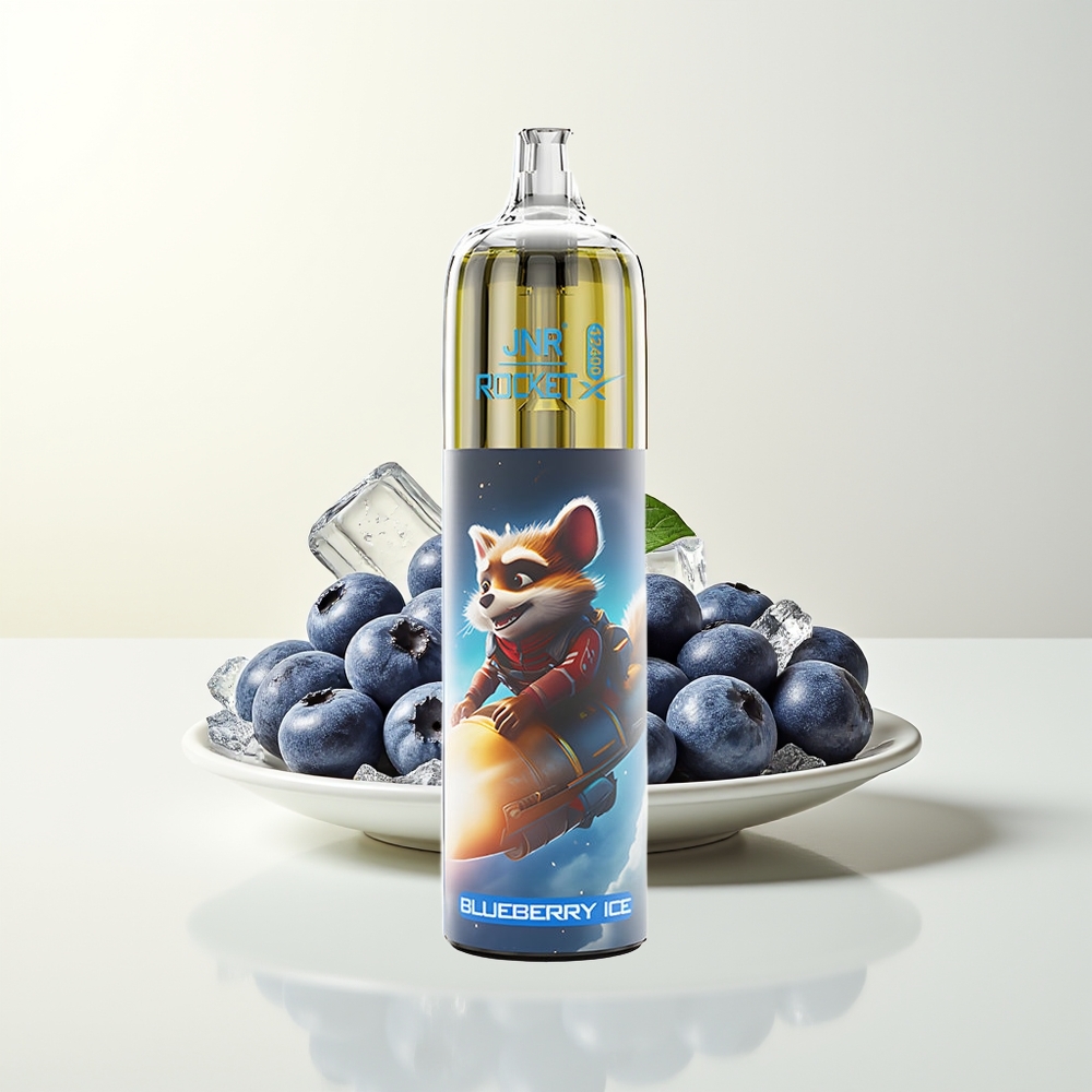 Serbia Wholesale JNR Rocket-X 12400 Pufova Borovnica Led RGB Svetla 1.2ohm Mesh Coil 25ml Tekućina Type-C Brzo Punjenje