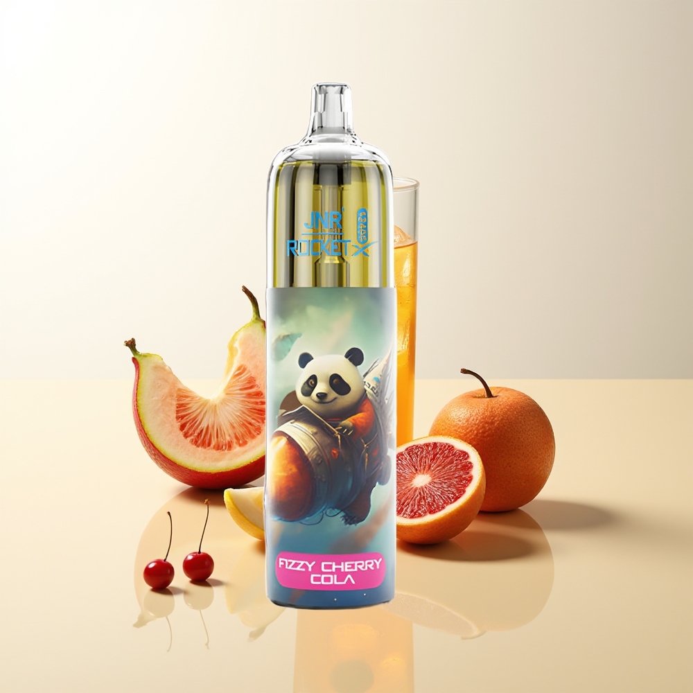 Serbia Wholesale JNR Rocket-X 12400 Pufova Gazirana Trešnja Kola 1.2ohm Mesh Coil RGB lights Type-C Quick Charge 850mAh Battery 25ml e-Liquid
