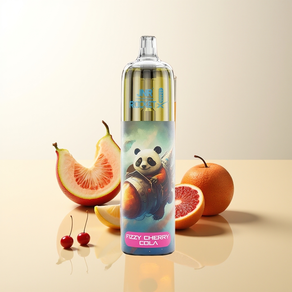 Serbia Wholesale JNR Rocket-X 12400 Pufova Gazirana Trešnja Kola 1.2ohm Mesh Coil RGB lights Type-C Quick Charge 850mAh Battery 25ml e-Liquid