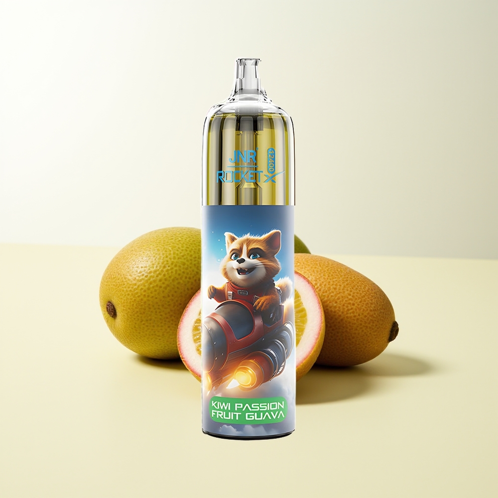 Serbia Wholesale JNR Rocket-X 12400 Pufova Kiwi Strašak Guava Adjustable Airflow RGB lights 1.2ohm Mesh Coil 850mAh Battery 25ml e-Liquid