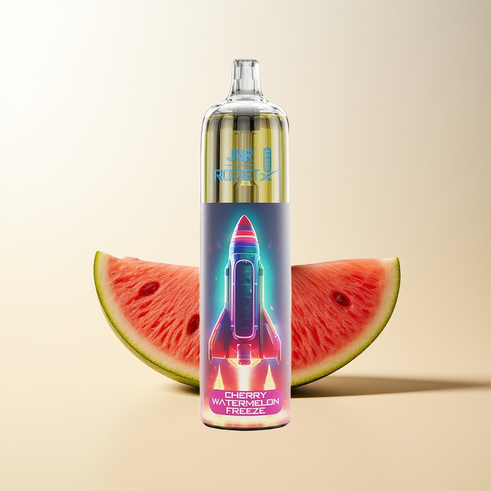 Serbia Wholesale JNR Rocket-X 12400 Pufova Trešnja Lubenica Led RGB Lights Adjustable Airflow 1.2ohm Mesh Coil 850mAh Battery 25ml e-Liquid