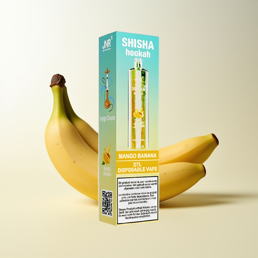 Serbia Wholesale JNR Shisha Hookah 12000 Puffs Mango Banana 750mAh Type-C Fast Charging 24ml 0.6 Ohm Mesh Coil