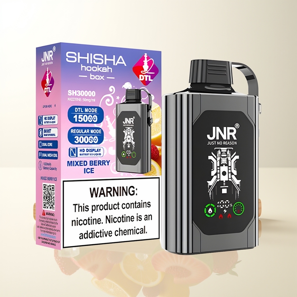 Serbia Wholesale JNR Shisha Hookah Box 20500 Puffs Dual Mesh Dual Core HD Display Type-C Quick Charge 1000mAh 25ml 0%2%5% Mešano Jagoda Led