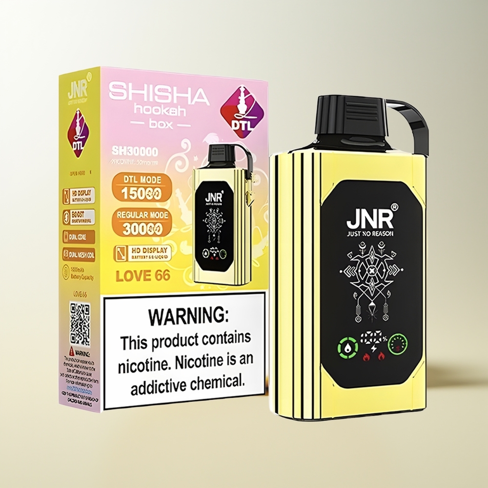 Serbia Wholesale JNR Shisha Hookah Box 20500 Puffs Ljubav 66 HD Display 1000mAh 25ml Dual Mesh Coil Type-C 0% 2% 5%
