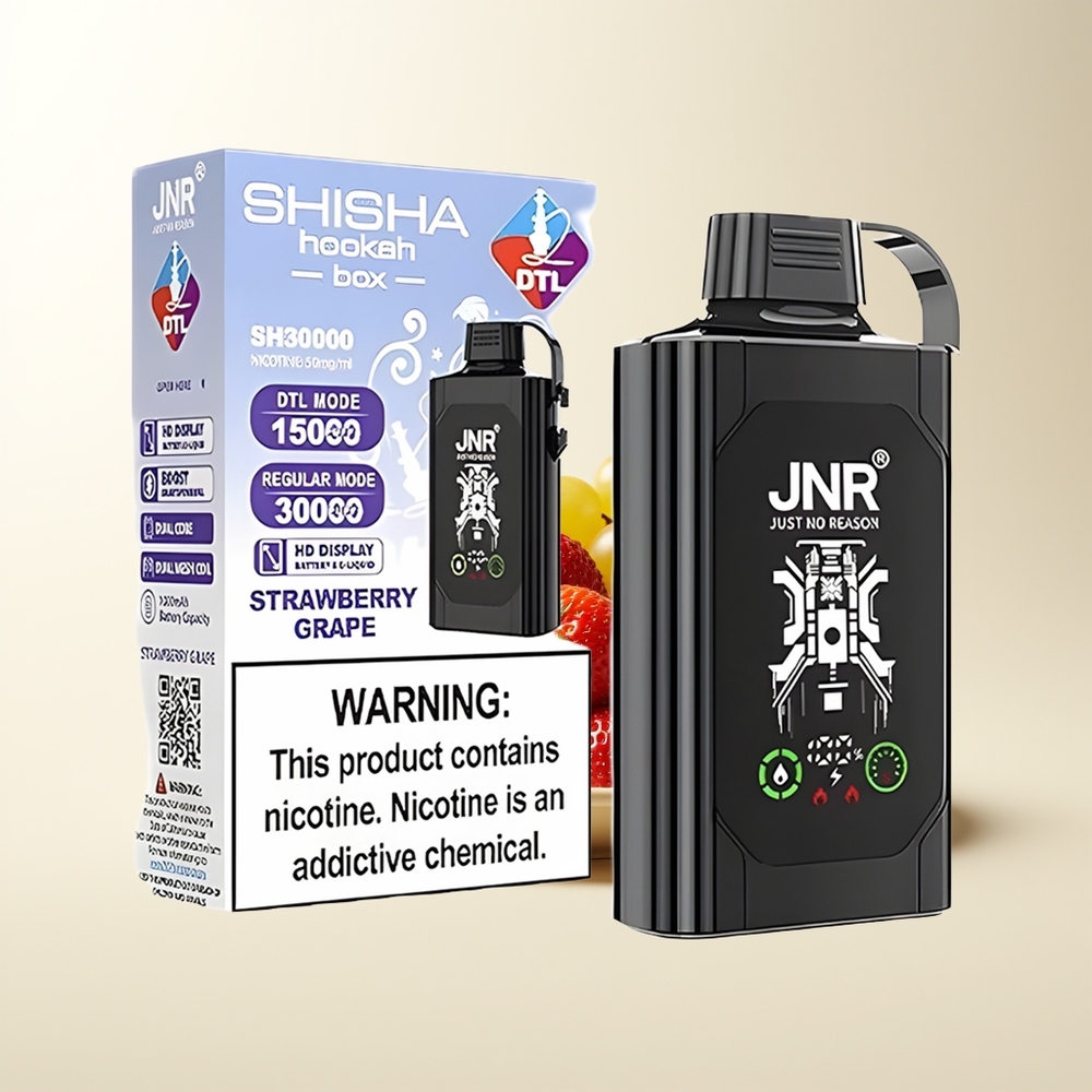 Serbia Wholesale JNR Shisha Hookah Box 20500 Pufova Jagoda Grožđe HD Display 1000mAh 25ml Dual Mesh Coil Type-C 0% 2% 5%