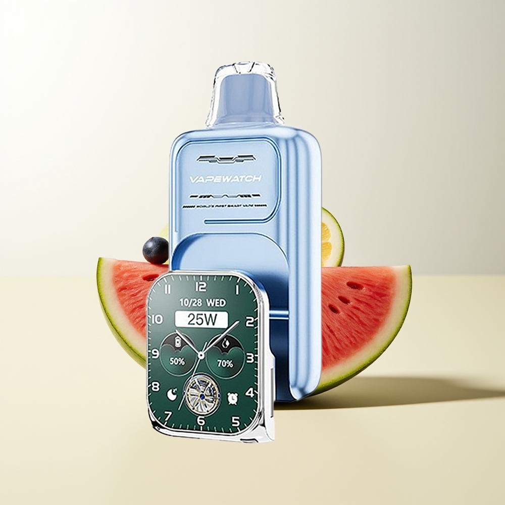 Serbia Wholesale JNR VapeWatch 30000 Puffs Dual Mesh Coil Type-C 1000mAh Боровница Лубеница