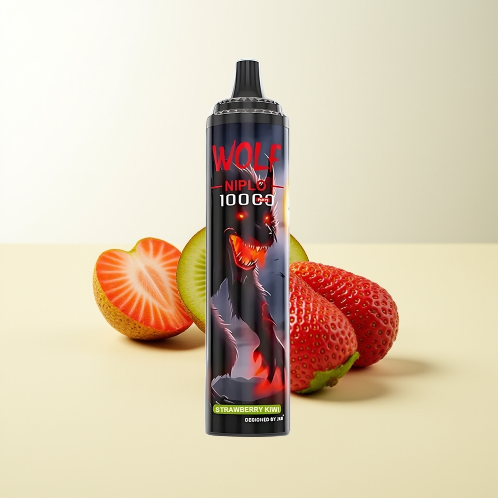 Serbia Wholesale JNR Wolf Niplo 10000 Puffs Jagoda Kivi Mesh Coil 1.0 Ohm Battery 650mAh E-liquid 20ml Nicotine 0% 2% 5% Type-C Fast Charging