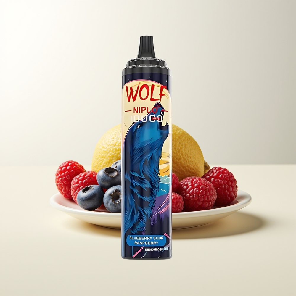 Serbia Wholesale JNR Wolf Niplo 10000 Pufova Borovnica Kisela Malina Mesh Coil 1.0 Ohm 650mAh 20ml Type-C