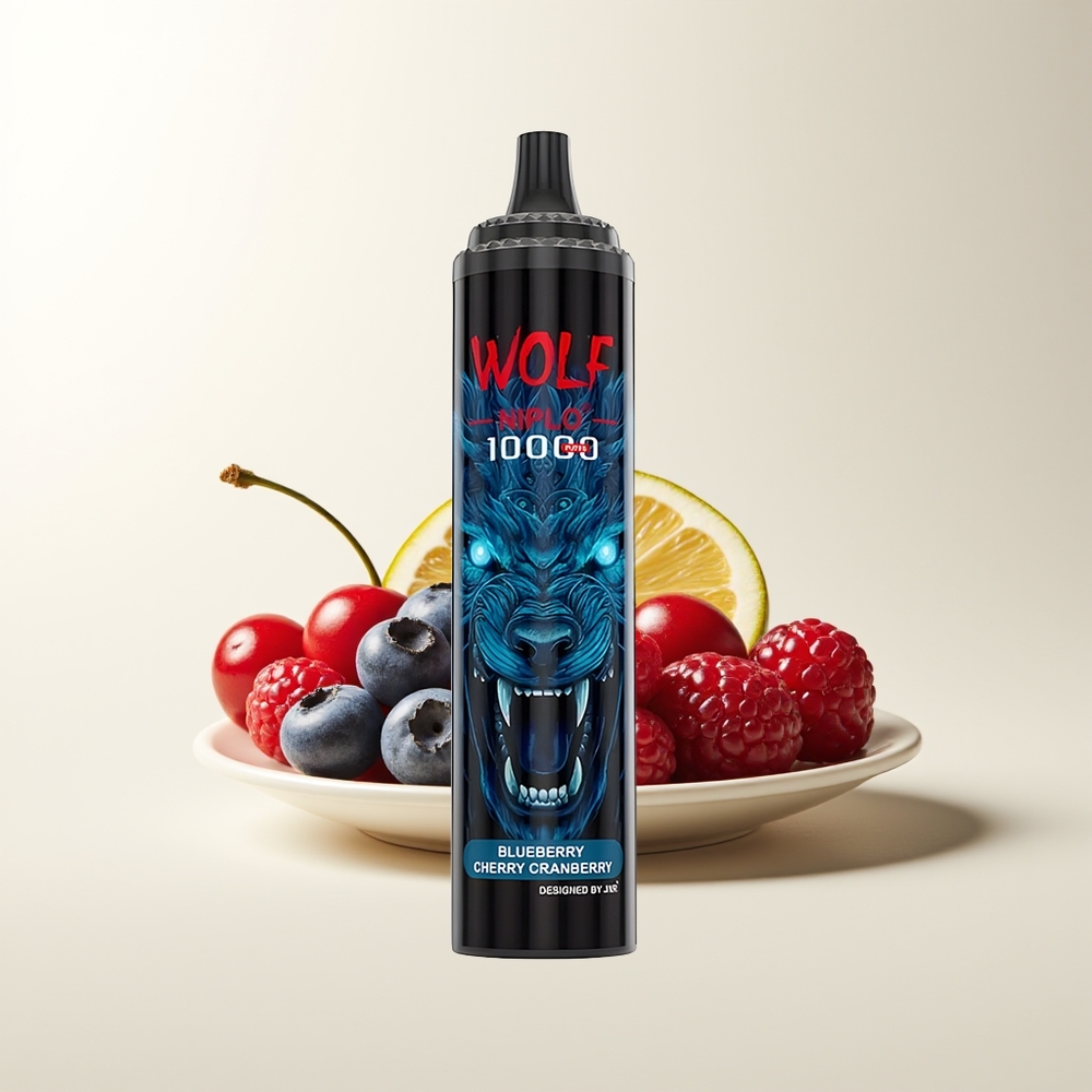 Serbia Wholesale JNR Wolf Niplo 10000 Pufova Borovnica Trešnja Brusnica Mesh Coil 1.0 Ohm Baterija 650mAh Tečnost 20ml brzo punjenje