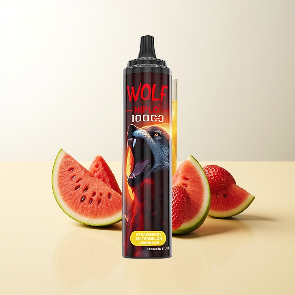 Serbia Wholesale JNR Wolf Niplo 10000 Pufova Jagoda Lubenica Limunada 1.0 Ohm Mesh Coil 650mAh 20ml Type-C