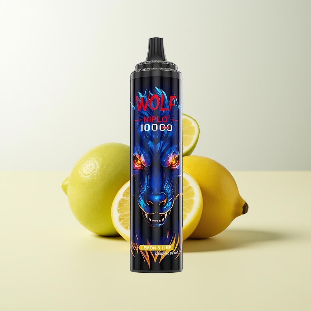 Serbia Wholesale JNR Wolf Niplo 10000 Pufova Limun & Lajm 1.0 Ohm Mesh Coil 650mAh 20ml Type-C