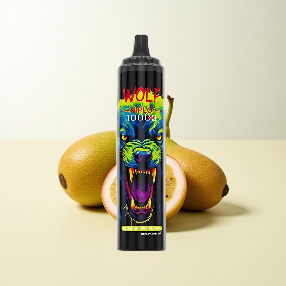 Serbia Wholesale JNR Wolf Niplo 10000 Pufova Passion Kiwi Guava 1.0 Ohm Mesh Coil 650mAh 20ml Type-C