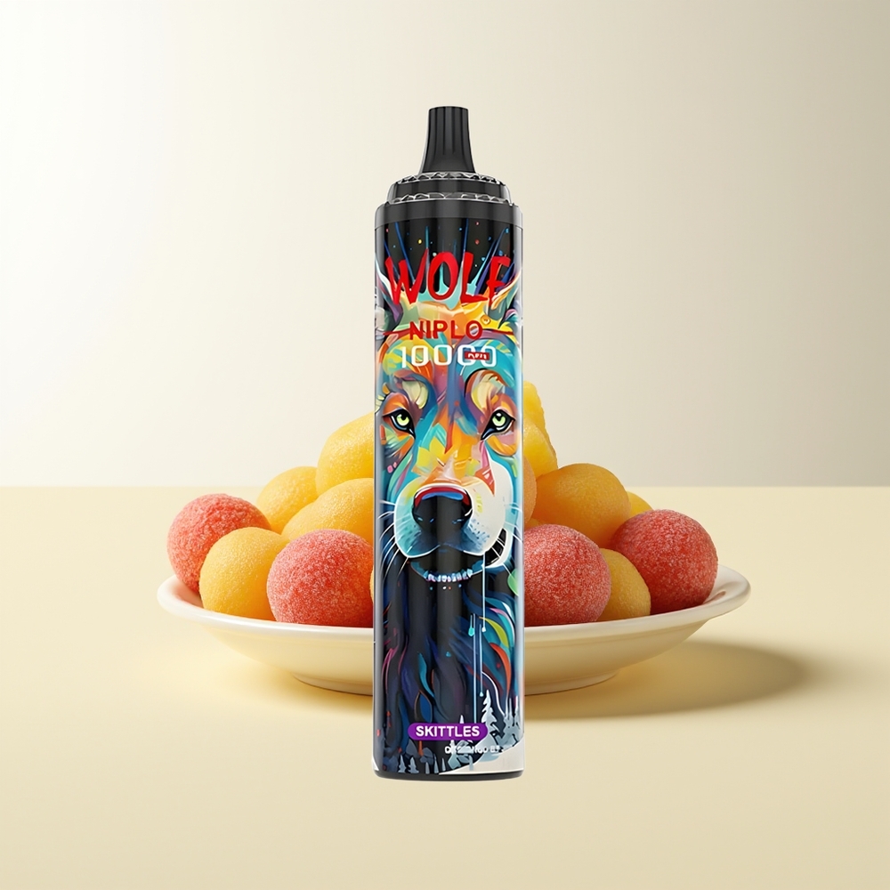 Serbia Wholesale JNR Wolf Niplo 10000 Pufova Skittles 1.0 Ohm Mesh Coil 650mAh 20ml Type-C