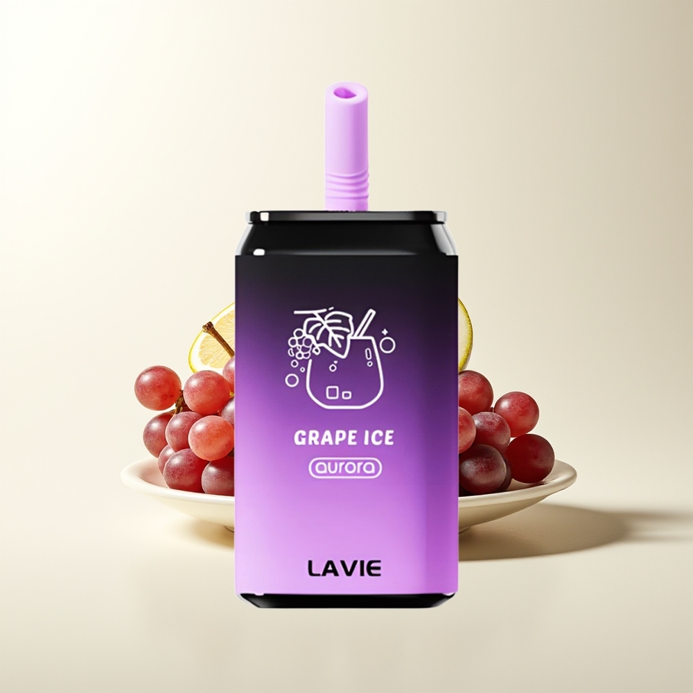 Serbia Wholesale LAVIE Aurora 11000 Puffova Grape Ice Bez Nikotina Tip C Punjenje 22ML 650mAh