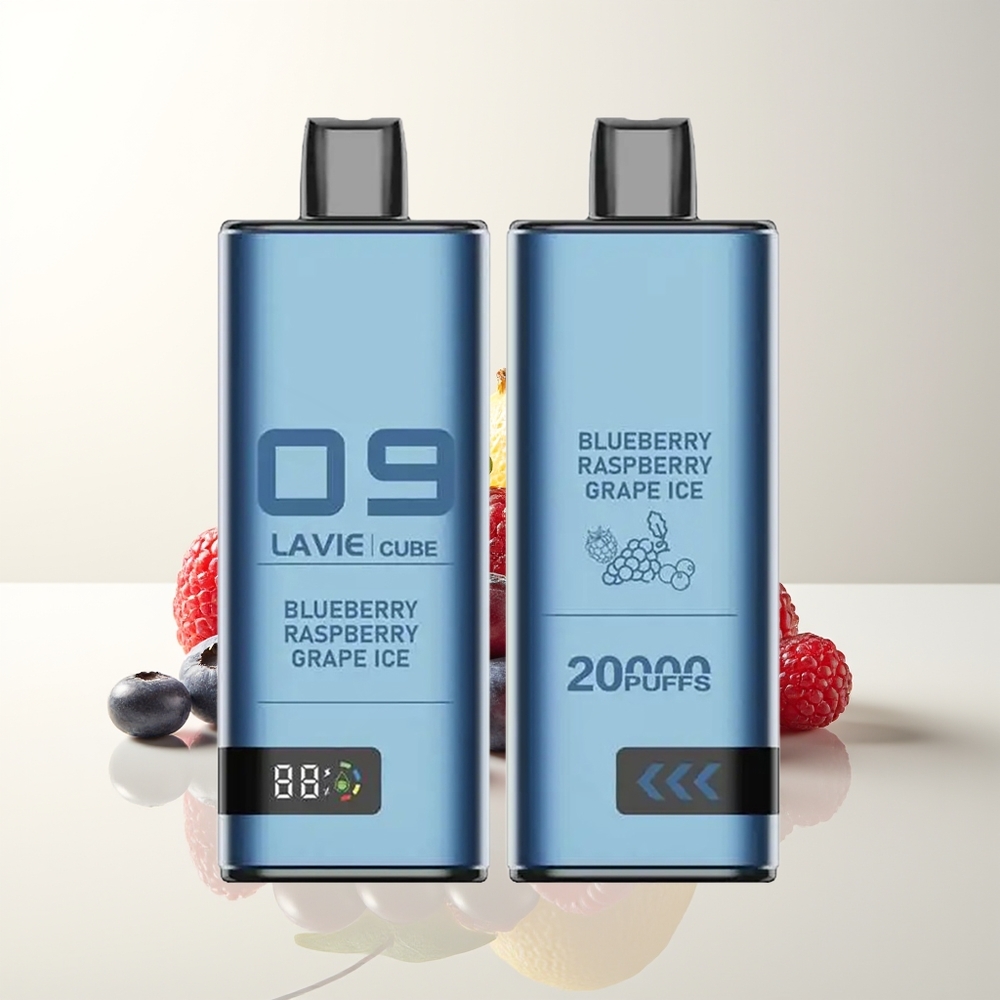 Serbia Wholesale LAVIE Cube 20000 Puffs Borovnica Malina Grožđe Led 2% 5% 28ml Type C