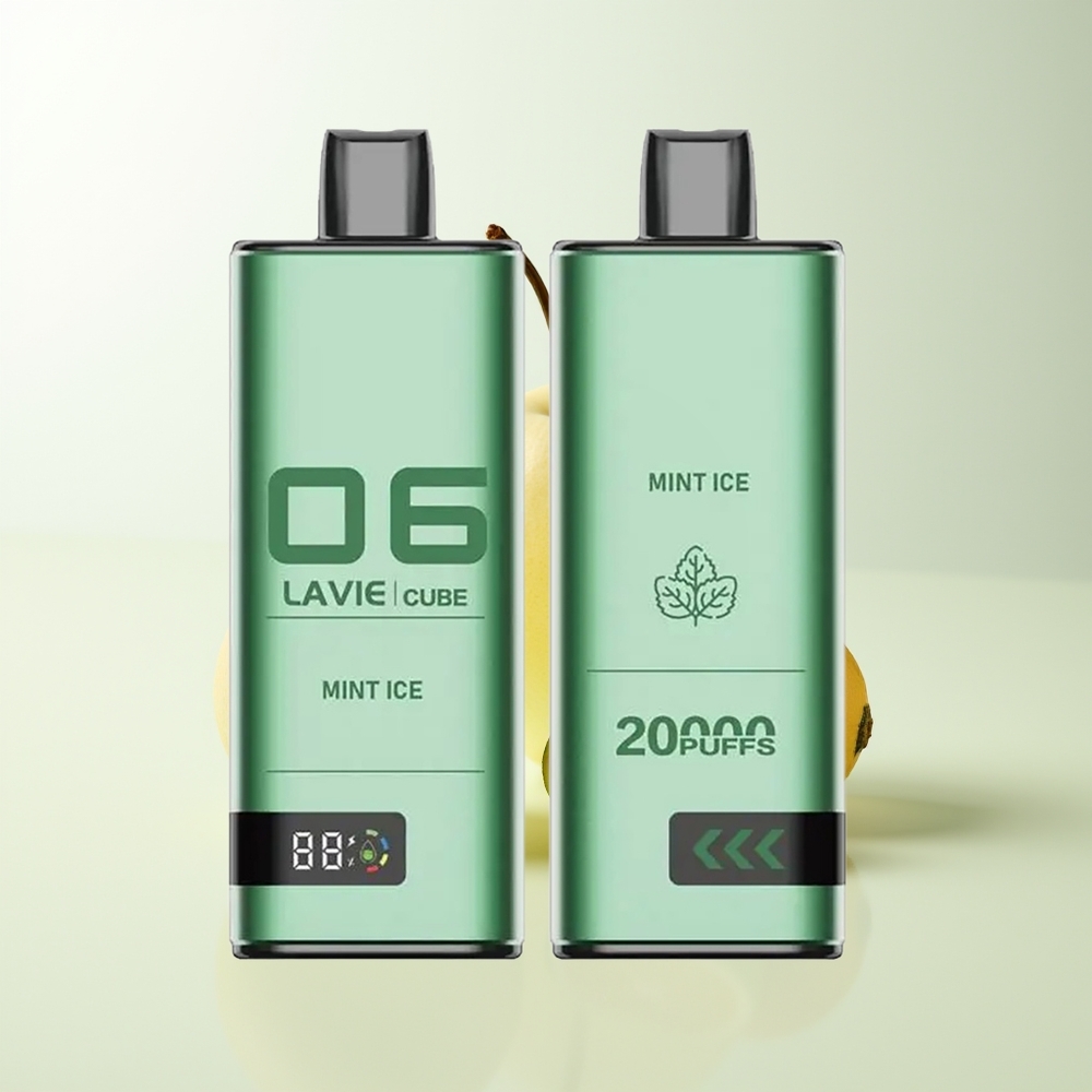 Serbia Wholesale LAVIE Cube 20000 Pufova Menta Led Kombinacija 2% 5% Nikotinske Soli 28ML Tečnost 600mAh Baterija Type C Punjenje