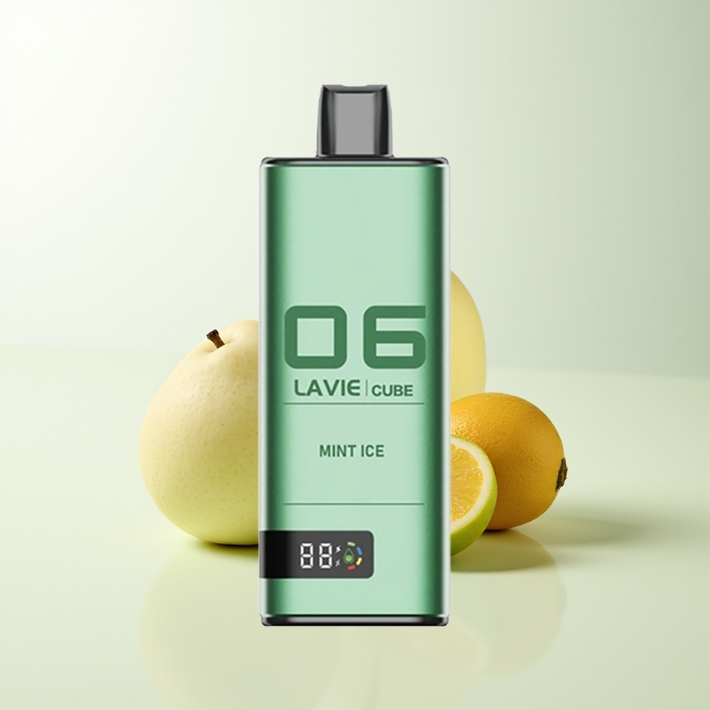 Serbia Wholesale LAVIE Cube 20000 Pufova Menta Led Kombinacija 2% 5% Nikotinske Soli 28ML Tečnost 600mAh Baterija Type C Punjenje
