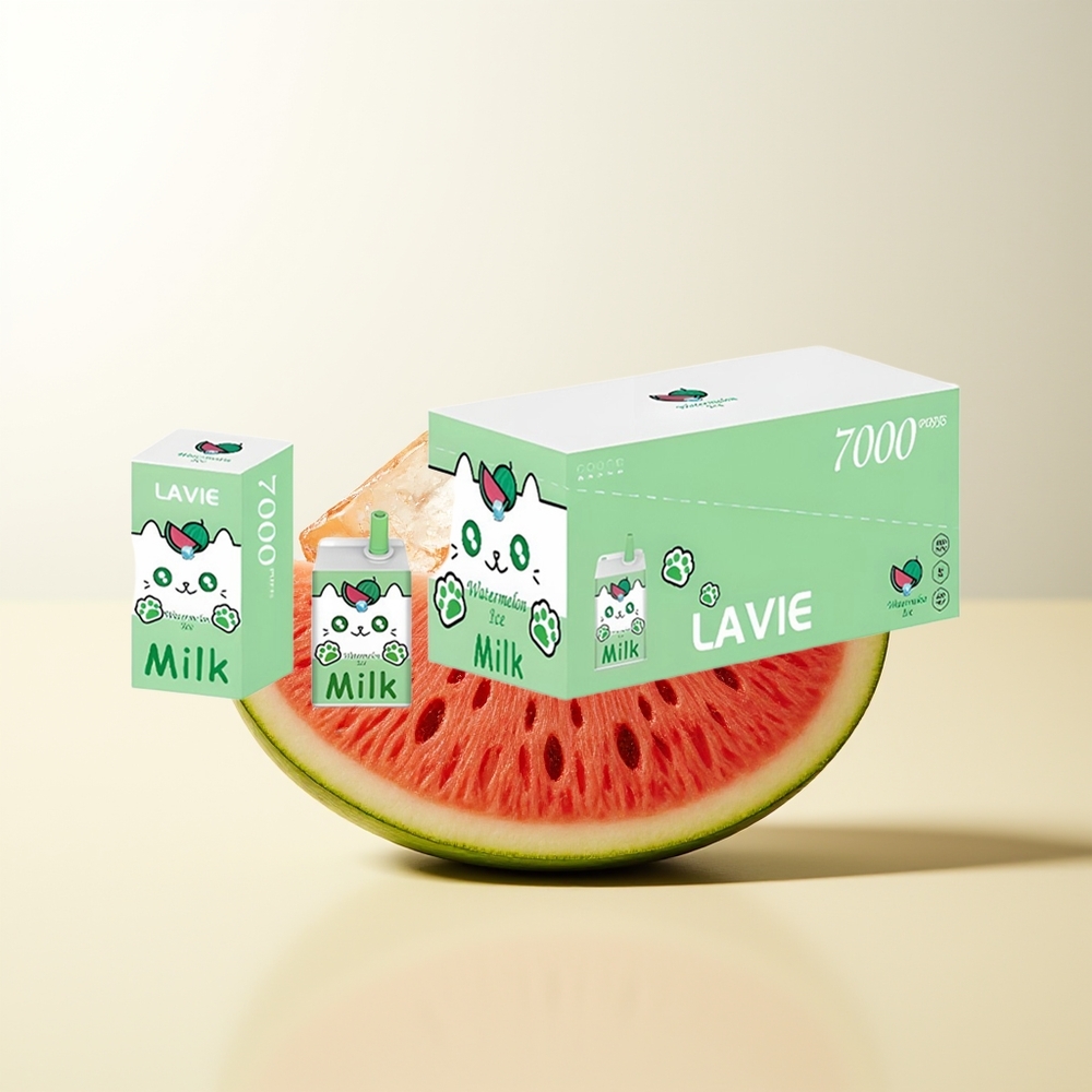 Serbia Wholesale LAVIE Milk 7000 Puffs Lubenica Led Rechargeable Type C 16ML 600mAh
