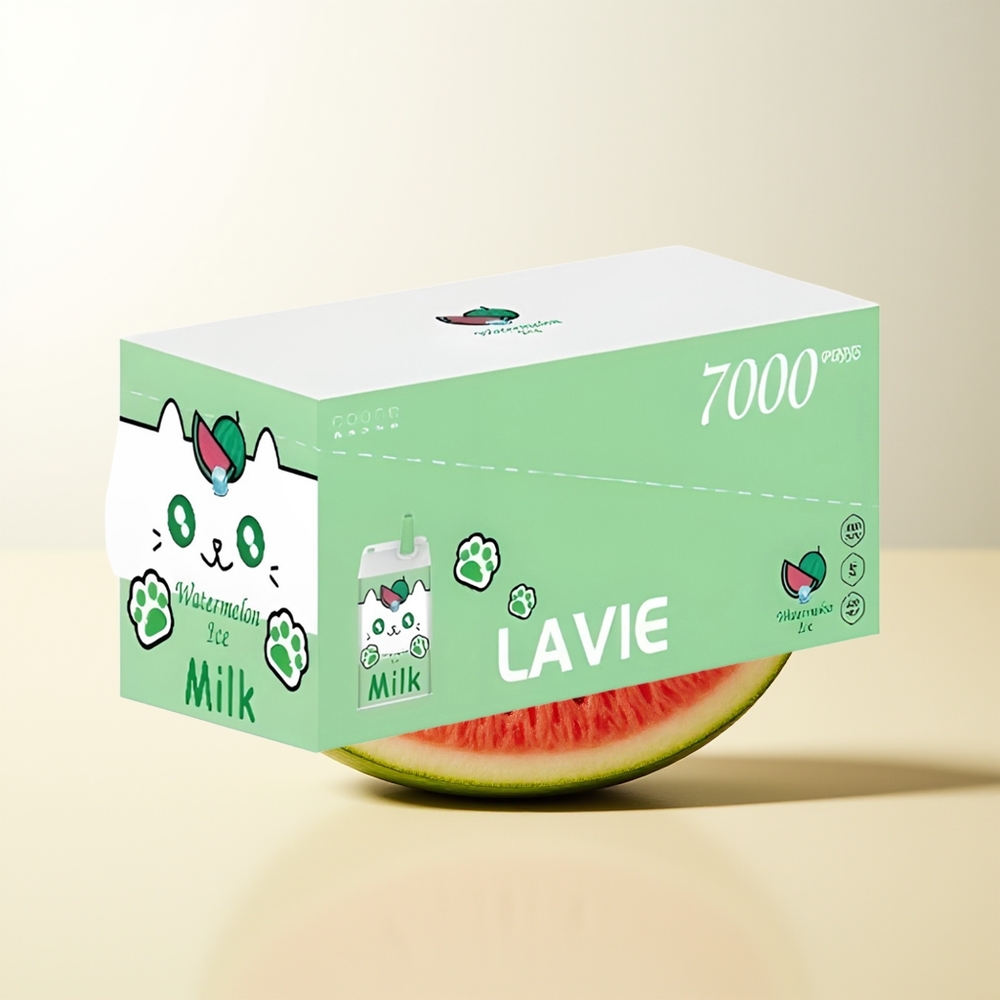 Serbia Wholesale LAVIE Milk 7000 Puffs Lubenica Led Rechargeable Type C 16ML 600mAh
