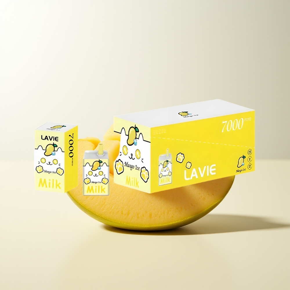 Serbia Wholesale LAVIE Milk 7000 Pufova Mango Led Rechargeable Type C 16ML 600mAh