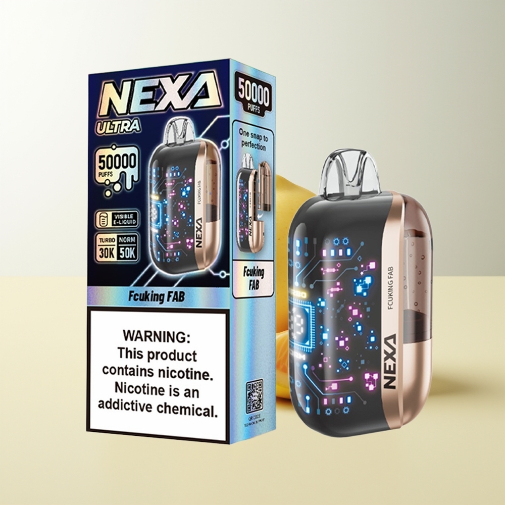 Serbia Wholesale NEXA Ultra 50000 Puffs 20ml 800mAh 5% Nikotin 0.9ohm Dual Mesh Ekrani Tip-C Punjenje Sjajno Fab