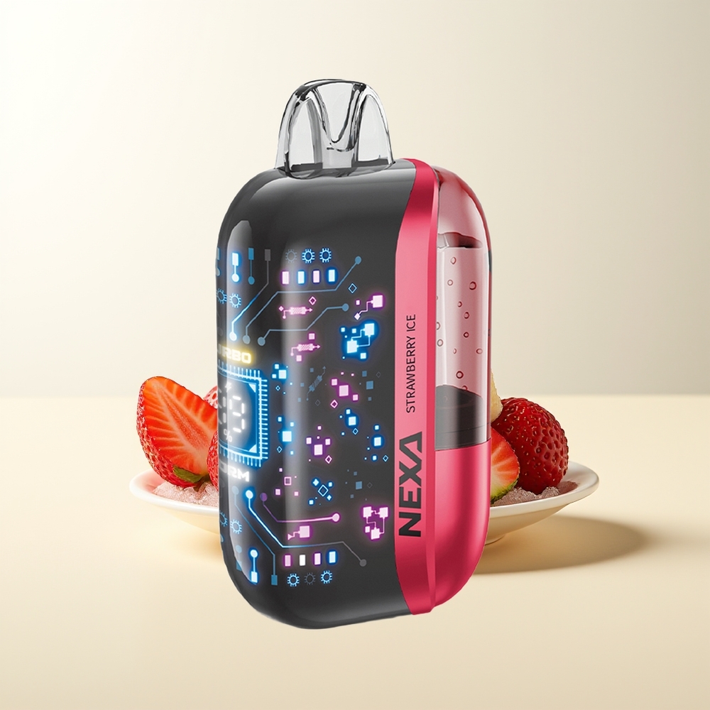 Serbia Wholesale NEXA Ultra 50000 Puffs Jagoda Led 20ml 800mAh 5% 0.9ohm Dual Mesh 3D Ekran Type-C