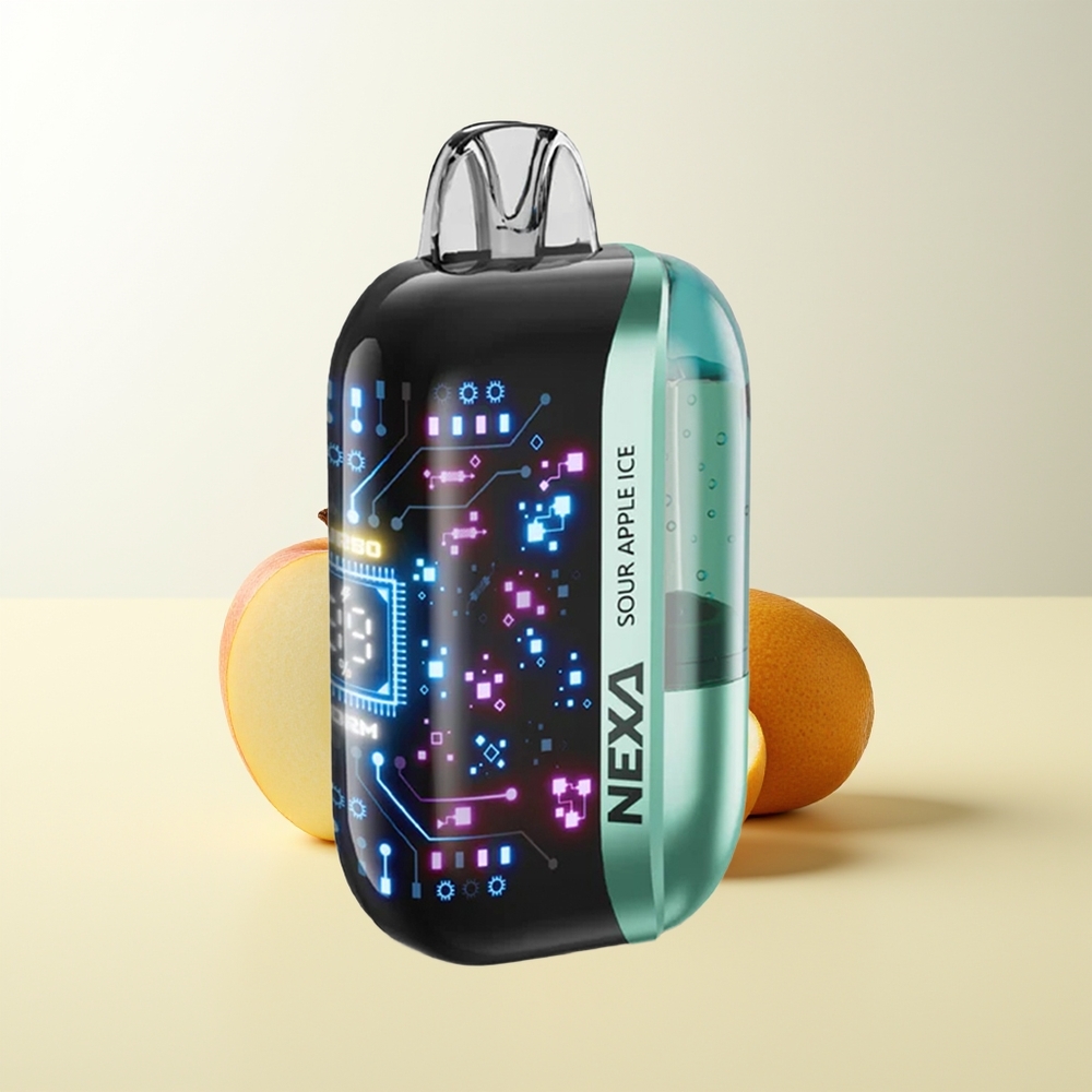 Serbia Wholesale NEXA Ultra 50000 Puffs Kisela Jabuka Led 20ml 800mAh 5% 0.9ohm Dual Mesh 3D Curved Screen Type-C