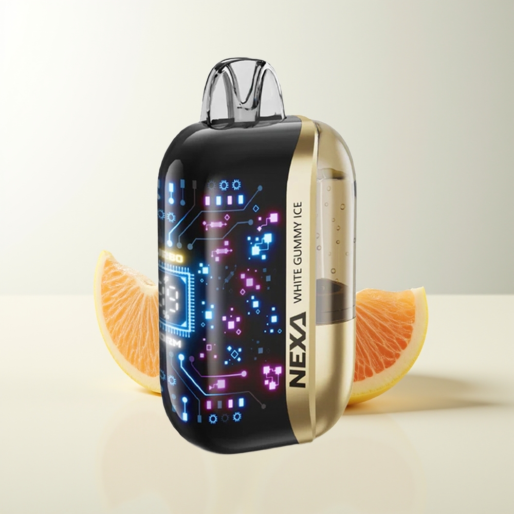 Serbia Wholesale NEXA Ultra 50000 Pufova Бела Жвакајућа Ледена Display Screen Type-C Dual Mesh Coils 20ml 800mAh 5%