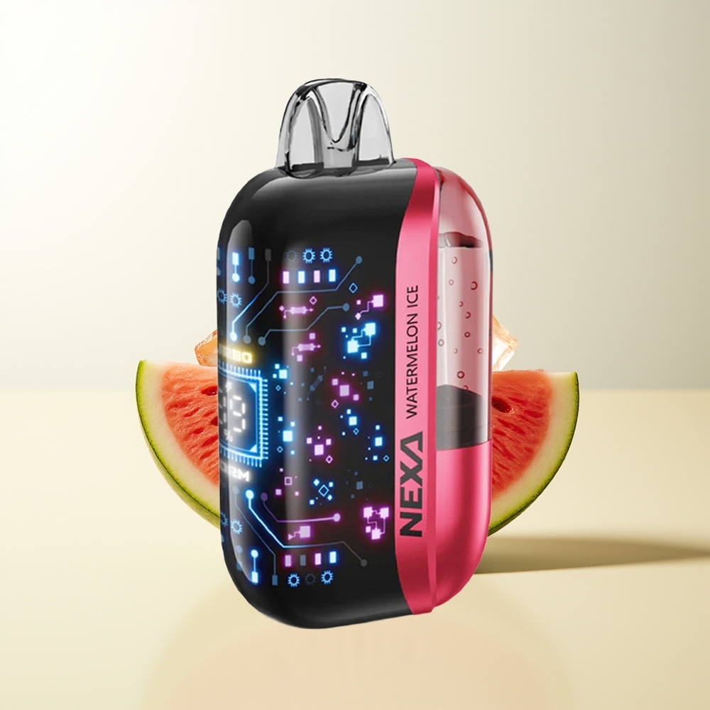 Serbia Wholesale NEXA Ultra 50K 50000 Ustnih Lubenica Led 20ml 800mah 5% 0.9ohm Dual Mesh 3D Ekran Type-C