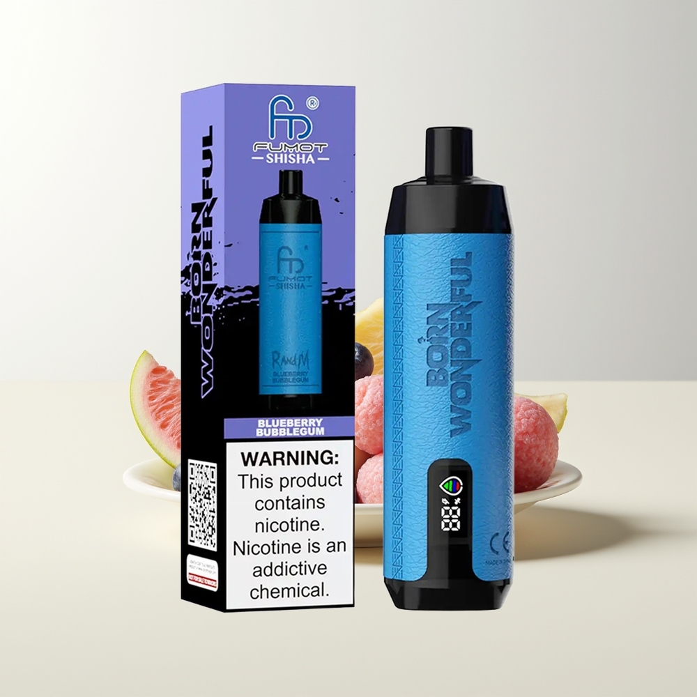 Serbia Wholesale RandM Fumot Shisha 10000 Puffova Borovnica Žvakaća Guma LED Indikator 18ml 850mAh 0.6ohm Mesh Coil Type-C 0.5% Nikotina