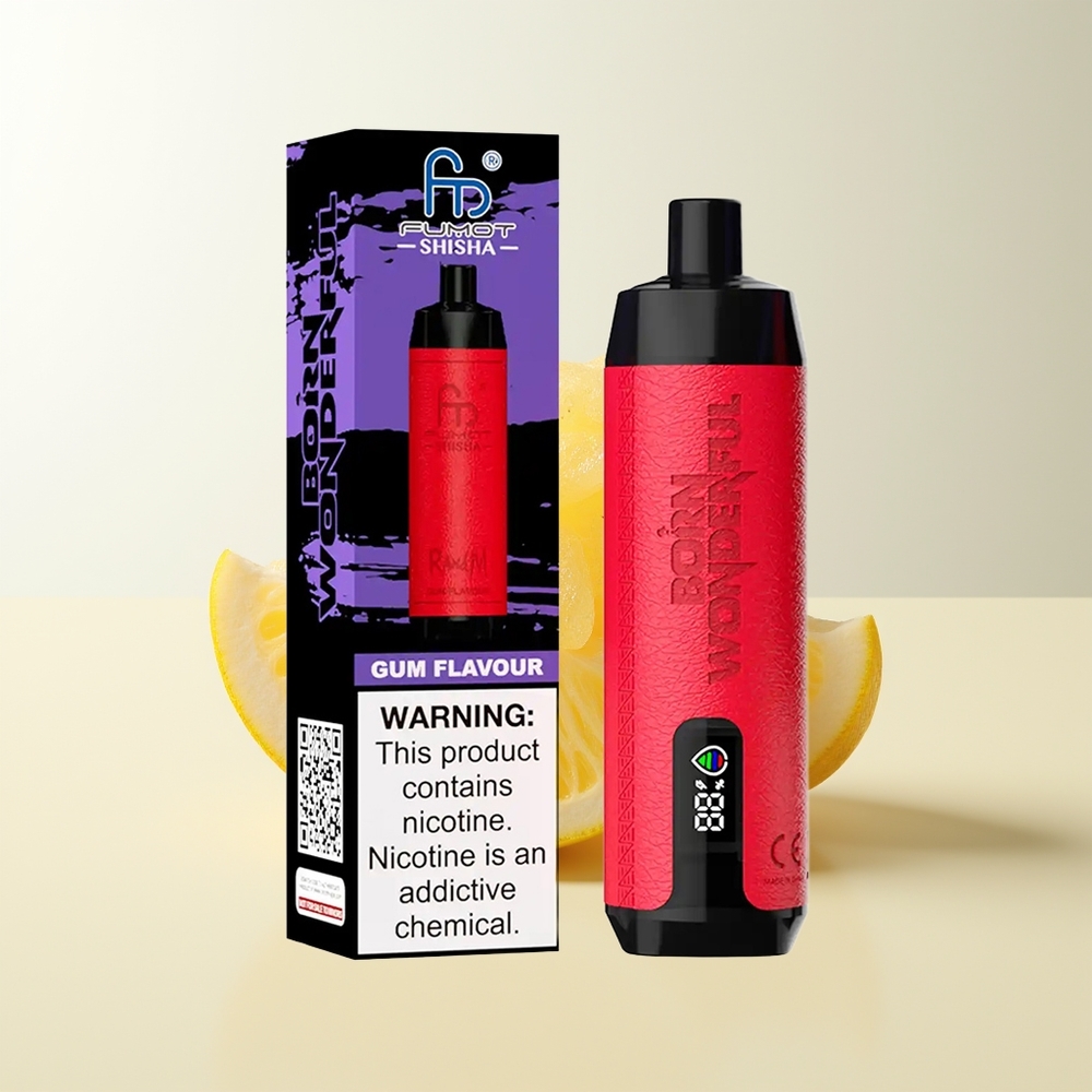 Serbia Wholesale RandM Fumot Shisha 10000 Puffs Žvakaća Aroma LED Indikator 18ml e-tečnost 850mAh Baterija 0.6ohm Mesh Kalem Type-C Port 0.5% Nikotina