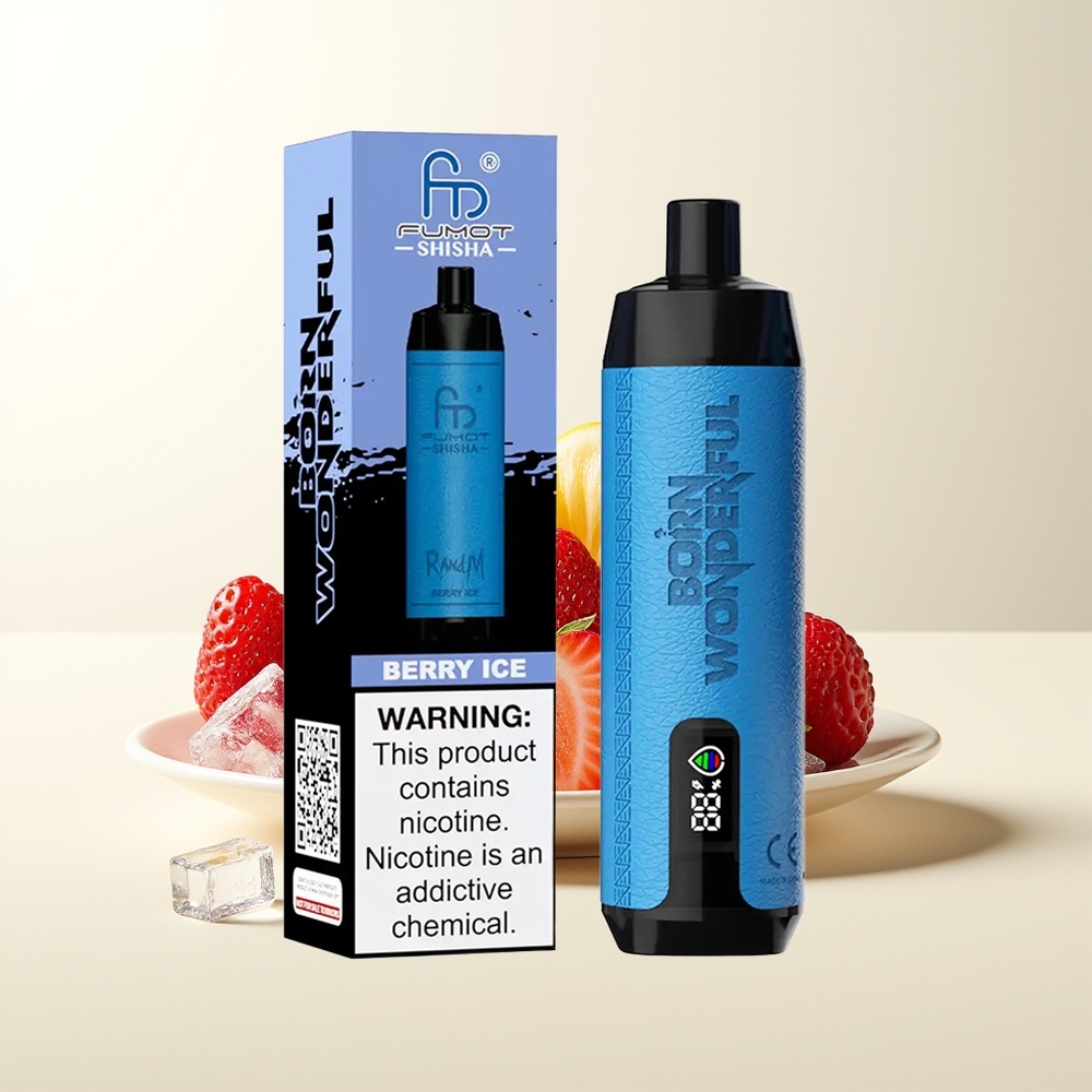 Serbia Wholesale RandM Fumot Shisha 10000 Pufova Jagoda Led 18ml 850mAh Type-C 0.6ohm Mesh Coil 0.5% Nikotina