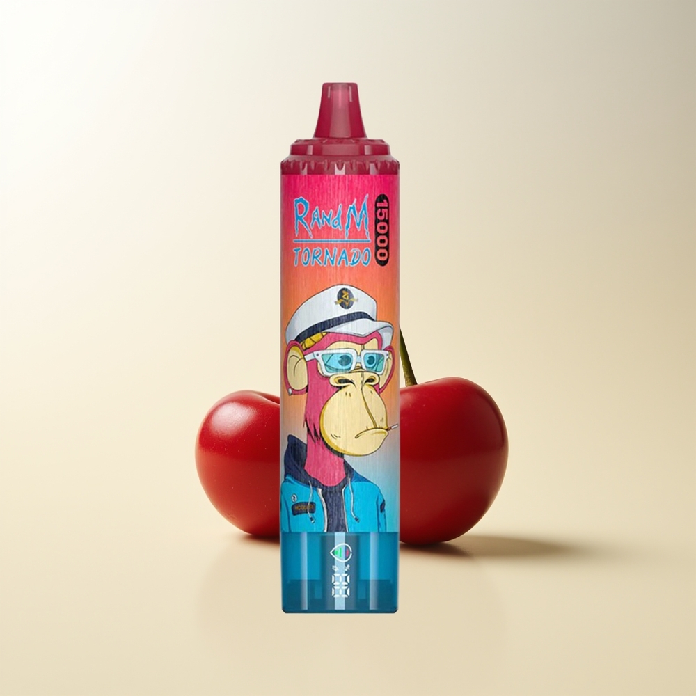 Serbia Wholesale RandM Fumot Tornado 15000 Puffs 25ml 850mAh Type-C LCD Trešnja