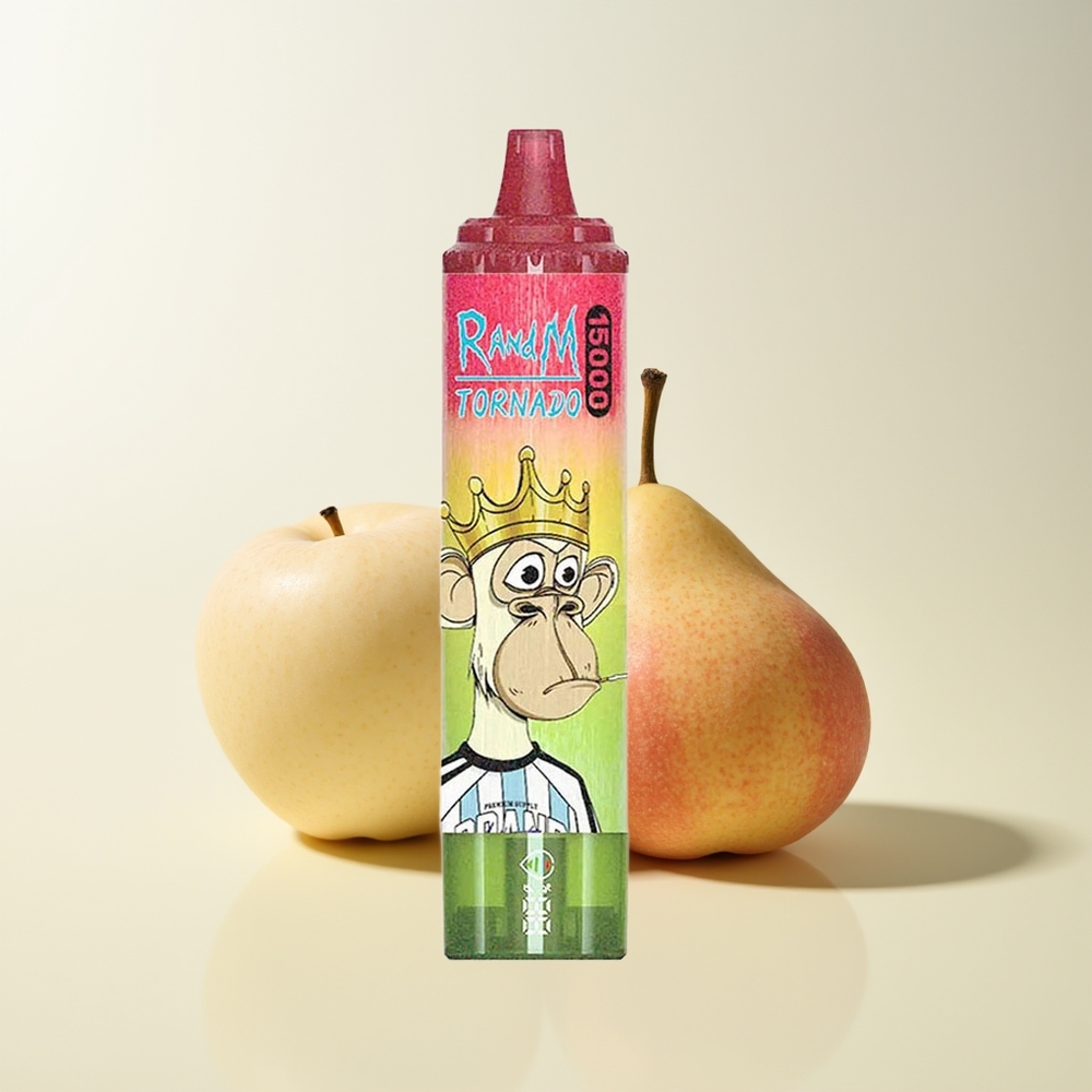 Serbia Wholesale RandM Fumot Tornado 15000 Puffs Jabuka Breskva Kruška 25ml 850mAh Mesh Coil Type-C LCD