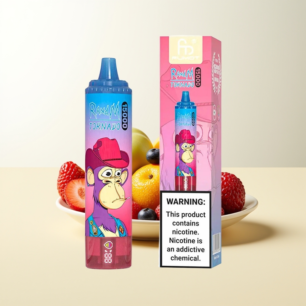Serbia Wholesale RandM Fumot Tornado 15000 Puffs Mešane Bobice 25ml 850mAh Mesh Coil Type-C LCD