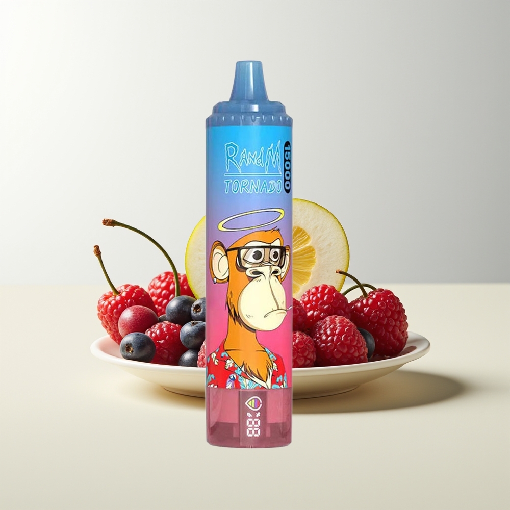 Serbia Wholesale RandM Fumot Tornado 15000 Pufova 25ml 850mAh Plava Malina Trešnja Mesh Coil Type-C LCD