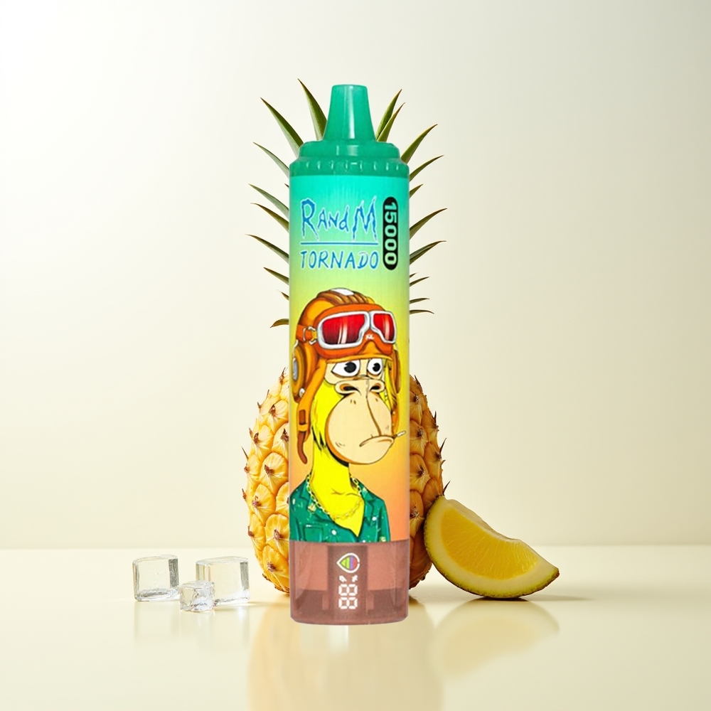 Serbia Wholesale RandM Fumot Tornado 15000 Pufova Ananas Led 25ml 850mAh Mesh Coil Type-C LCD