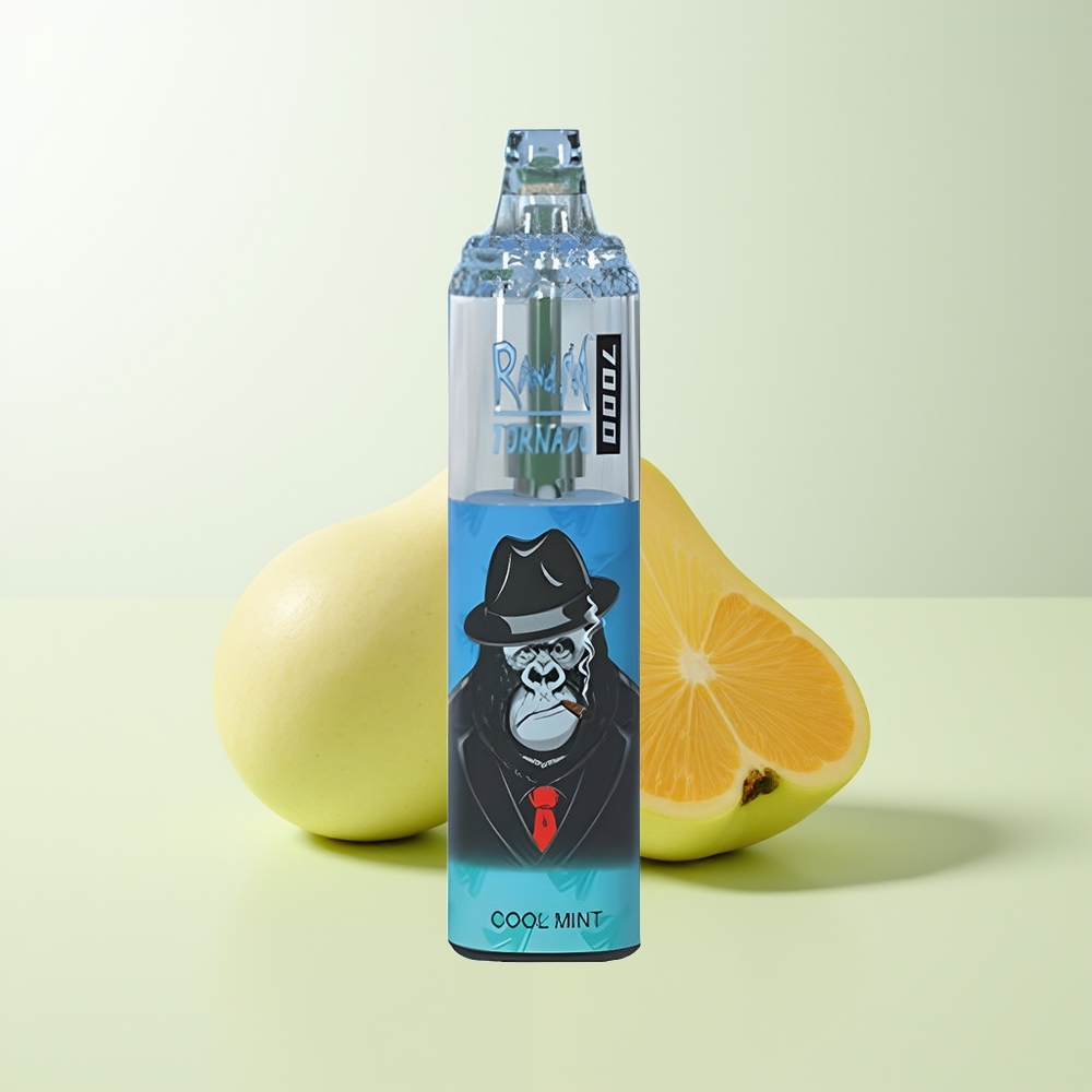 Serbia Wholesale RandM Fumot Tornado 7000 Cool Mint 14ML 850MAH Mesh Type-C RGB Air-Adjustable