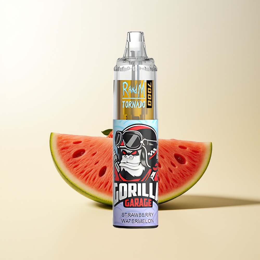 Serbia Wholesale RandM Fumot Tornado 7000 Jagoda Lubenica 14ML Mesh Coil 850MAH Type-C RGB Light 0%-5% Nicotine Air-Adjustable