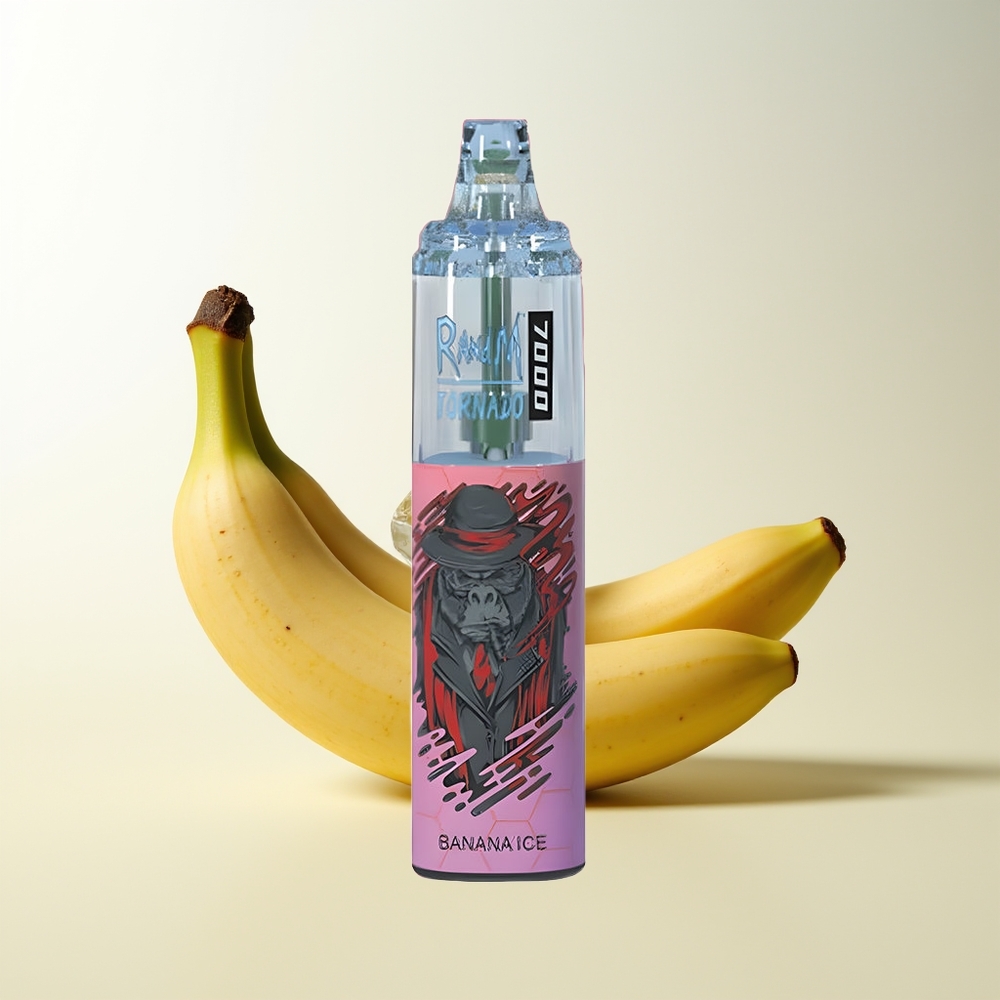 Serbia Wholesale RandM Fumot Tornado 7000 Pufova Banana Ice 14ML 850MAH Mesh Coil Type-C RGB Light 0%-5% Nicotine Air-Adjustable