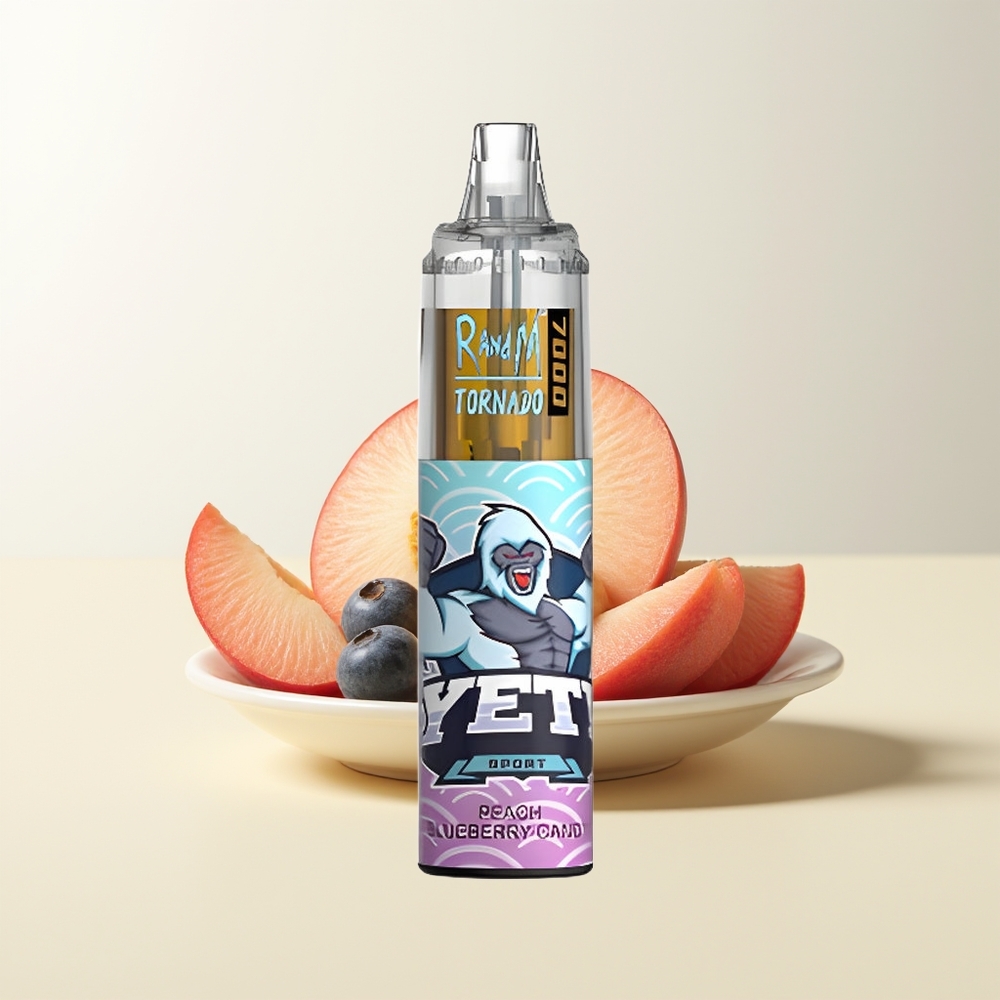 Serbia Wholesale RandM Fumot Tornado 7000 Pufova Briski Vape Breskva Borovnica Bombona 14ML 850MAH Mrežasti Kalem Tip-C RGB Svetlo