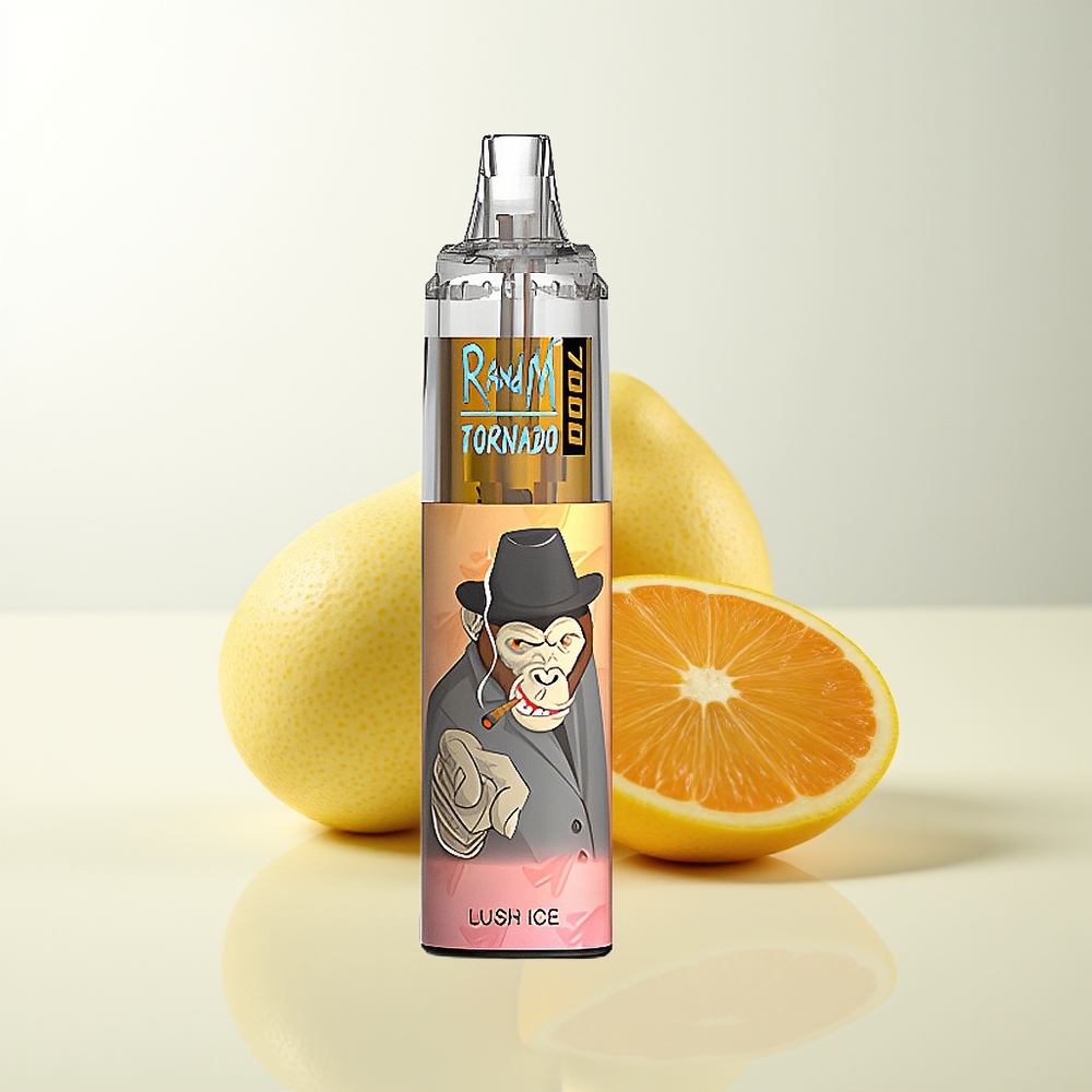 Serbia Wholesale RandM Fumot Tornado 7000 Pufova Dispozabil Vape Sočni Led RGB 14ML Mesh Coil Type-C Port Vazdušno Podesivo