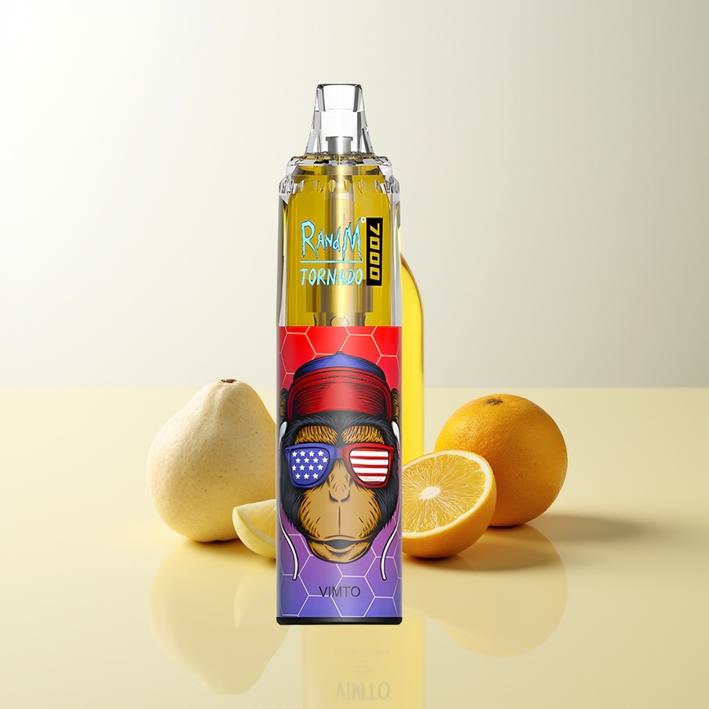 Serbia Wholesale RandM Fumot Tornado 7000 Pufova Vimto 14ML E-tečnost 850MAH Baterija Mrežasti Kalem Type-C Port RGB Svetlo 0% 2% 3% 5%