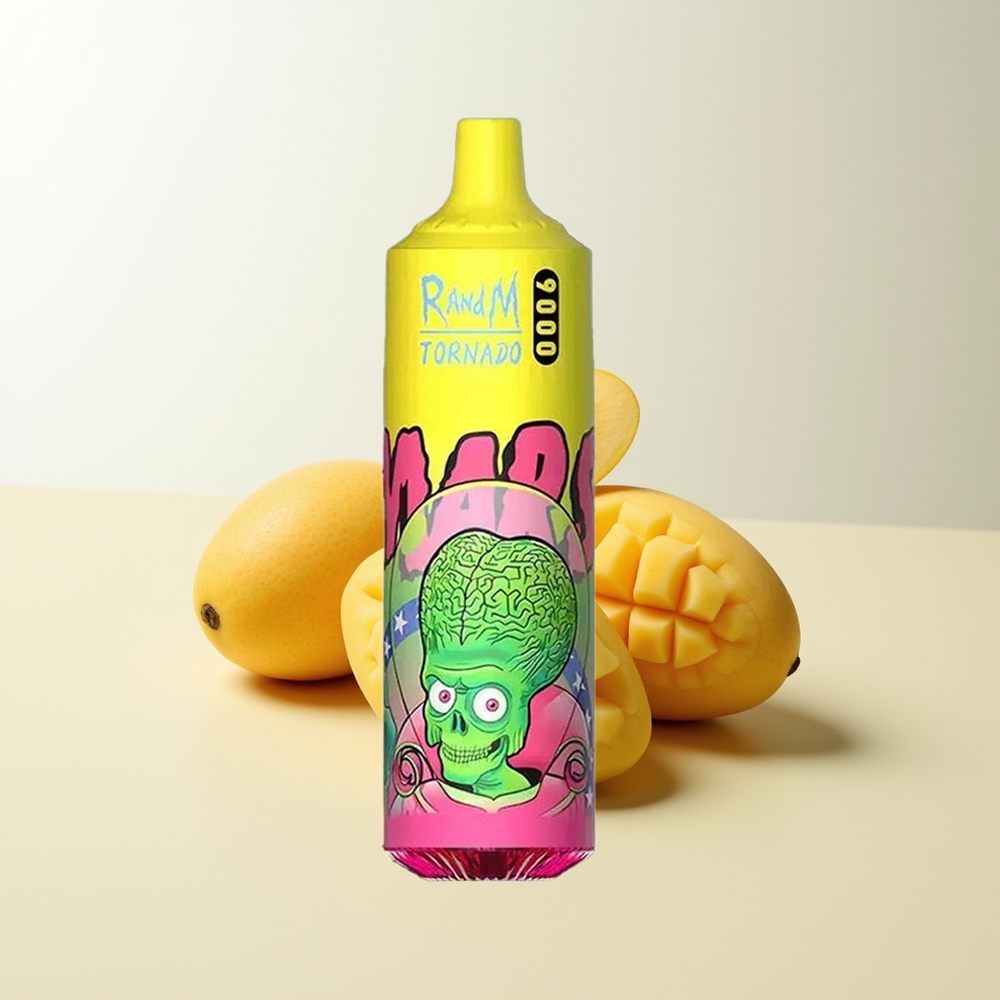 Serbia Wholesale RandM Fumot Tornado 9000 Puffs Trostruki Mango 850 mAh Punjiva 18 mL Mrežasti Kalem RGB Ekran 54 Ukusa