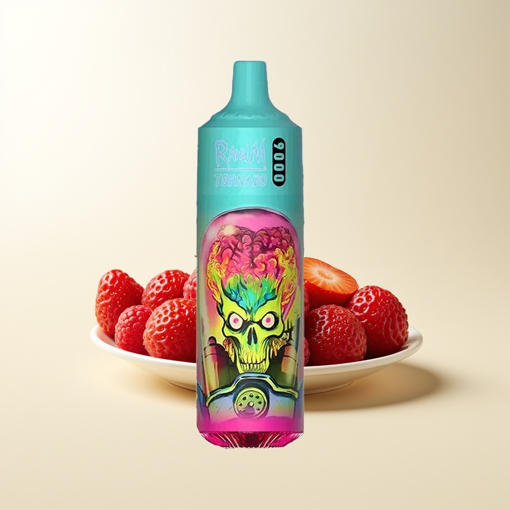 Serbia Wholesale RandM Fumot Tornado 9000 Pufova Jagoda Malina 850 mAh Punjiva 18 mL Mesh Coil RGB Display