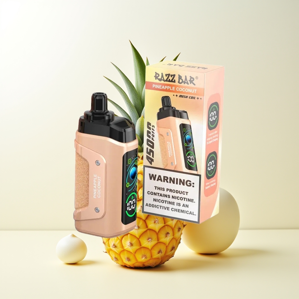 Serbia Wholesale Razz Bar 45000 Pufova Ananas Kokos 1.0 Ohm Mesh Coil Type-C Punjenje